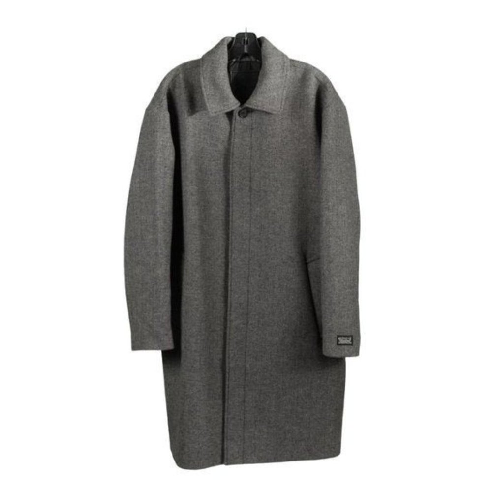 Levi Strauss & Co Men's Gray Herringbone Wool Blend Overcoat Size M